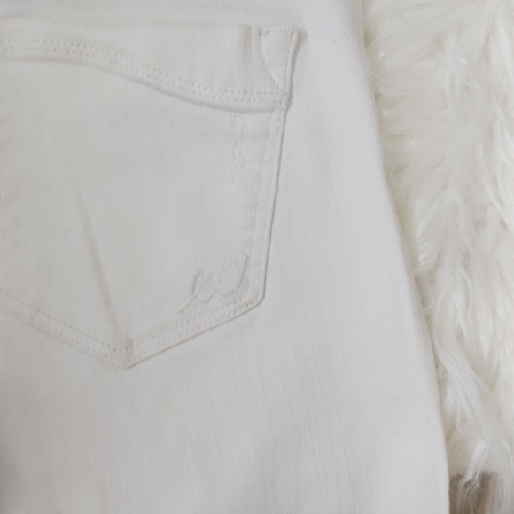 Express Jeans White Ankle Mia Knee Slit Jeans - Picture 7 of 11